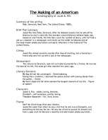 Összefoglalók, jegyzetek '"The Making of an American" Autobiography of Jacob A.Riis ', 1.                