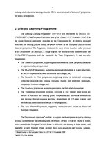 Összefoglalók, jegyzetek 'Educational Policies in EU and Lifelong Learning Program 2007-2013', 4.                