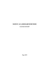 Összefoglalók, jegyzetek 'Survey as a Research Method', 1.                