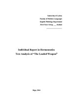 Összefoglalók, jegyzetek 'Text Analysis of "The Loaded Weapon"', 1.                