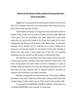 Esszék 'Report on the Amount of Time a Group of Young People Have Spent on the Phone', 1.                