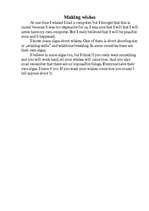 Esszék 'Making Wishes', 1.                