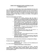 Kutatási anyagok 'Effective Presentation, Interface and Communication', 1.                