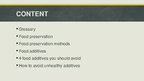 Prezentációk 'Food Additives', 2.                