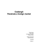 Kutatási anyagok 'Liqueur Brand "Coebergh" Penetrate a Foreign Market', 1.                