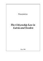 Esszék 'The Citizenship Law in Latvia and Sweden', 1.                