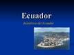 Prezentációk 'Ecuador', 1.                