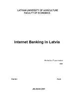 Esszék 'Internet Banking in Latvia', 1.                