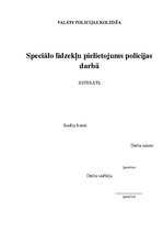 Kutatási anyagok 'Use of Special Means in Police Work', 3.                