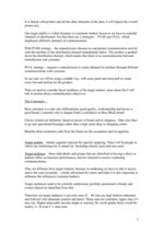 Kutatási anyagok 'Marketing Communications Plan', 5.                