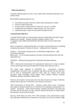 Kutatási anyagok 'Marketing Communications Plan', 10.                