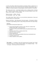 Kutatási anyagok 'Marketing Communications Plan', 11.                