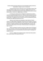 Esszék 'University Education', 1.                