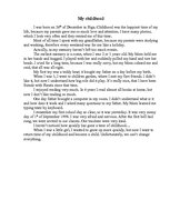 Esszék 'My Childhood', 1.                