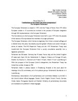 Összefoglalók, jegyzetek '"Institutions of the Union and Their Competence" European Parliament', 1.                