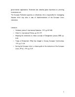 Összefoglalók, jegyzetek '"Institutions of the Union and Their Competence" European Parliament', 5.                