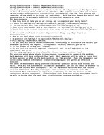 Esszék 'Survey Questionnaire - Traffic Department Restructure', 1.                