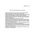 Esszék 'The most important thing is your dream', 1.                