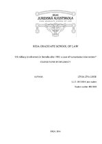 Kutatási anyagok 'United States Military Involvement in Somalia after 1992', 1.                