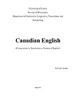 Kutatási anyagok 'Canadian English', 1.                