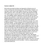 Esszék 'Internet in Daily Life', 1.                