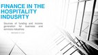 Prezentációk 'Finance in the Hospitality Industry', 1.                