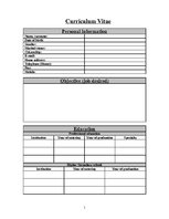 Minták 'Curriculum Vitae Form', 1.                