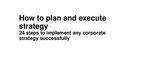 Prezentációk 'How to Plan and Execute Strategy', 1.                