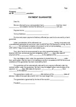 Minták 'Payment Guarantee', 1.                