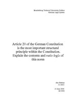 Kutatási anyagok 'Article 20 of the German Constitution is the most Important Structural Principle', 1.                