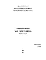 Összefoglalók, jegyzetek 'Wind Energy and Parks', 1.                