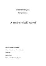 Esszék 'A tanár értékelő szavai', 1.                