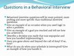 Prezentációk 'The Behavioral Interview', 5.                