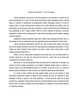 Esszék 'Capital Punishment - for and Against', 1.                