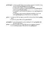 Összefoglalók, jegyzetek 'Phrasal Verbs with "Get"', 3.                