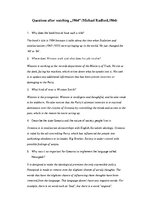 Összefoglalók, jegyzetek 'Questions after Watching "1984"', 1.                