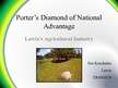 Prezentációk 'Porter’s Diamond of National Advantage. Latvia’s Agricultural Industry', 1.                