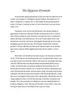 Összefoglalók, jegyzetek 'The Egyptian Pyramids - Ēģiptes piramīdas', 1.                