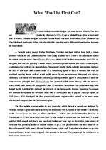 Összefoglalók, jegyzetek 'What Was the First Car', 1.                
