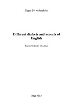 Kutatási anyagok 'Different Dialects and Accents of English', 1.                