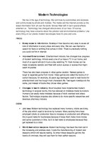 Összefoglalók, jegyzetek 'Modern Technologies', 1.                