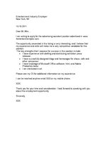 Esszék 'Letter of Job Application', 2.                