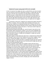 Esszék 'Schools Don’t Prepare Young People for Life in the Real World', 1.                