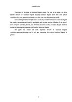 Kutatási anyagok 'Canadian English Variety', 3.                