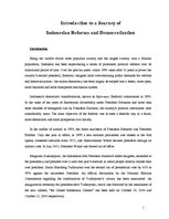 Esszék 'Journey of Indonesian Reforms and Democratization', 1.                