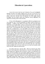 Esszék 'Education in Three Generations', 1.                