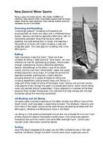 Összefoglalók, jegyzetek 'New Zealand Water Sports', 1.                