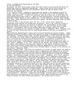 Esszék 'This Issues Is in Regard to the Comparative Psychology Career ', 1.                