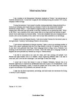 Minták 'Motivation Letter', 1.                