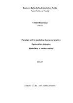 Esszék 'Paradigm Shift in Marketing Theory and Practice', 1.                